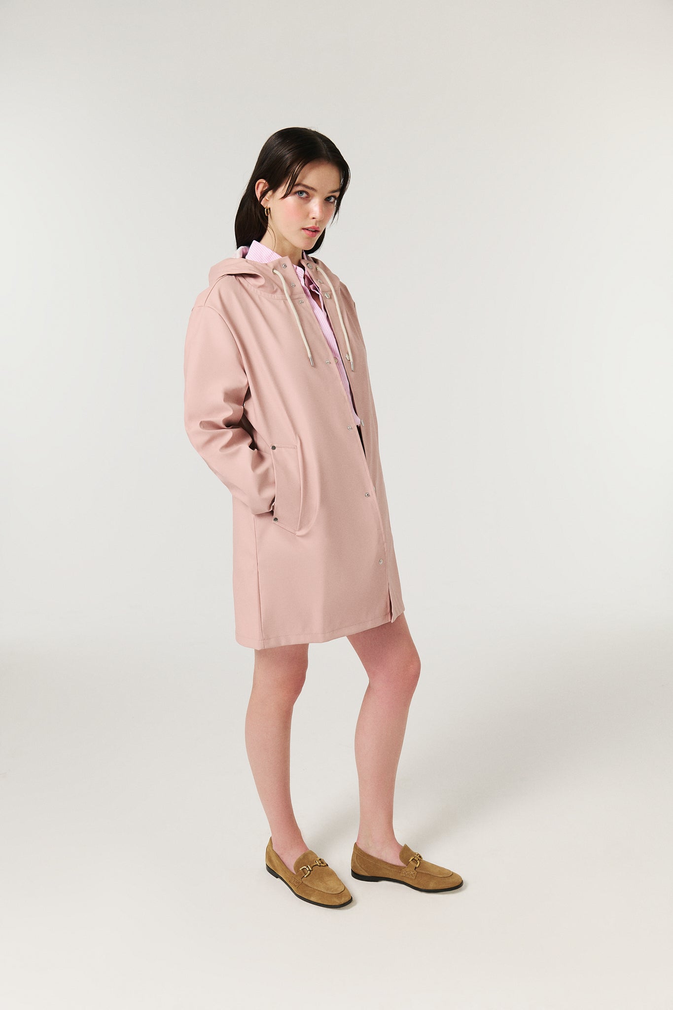 Bruno Signature Unisex Yağmurluk - Blush Pink
