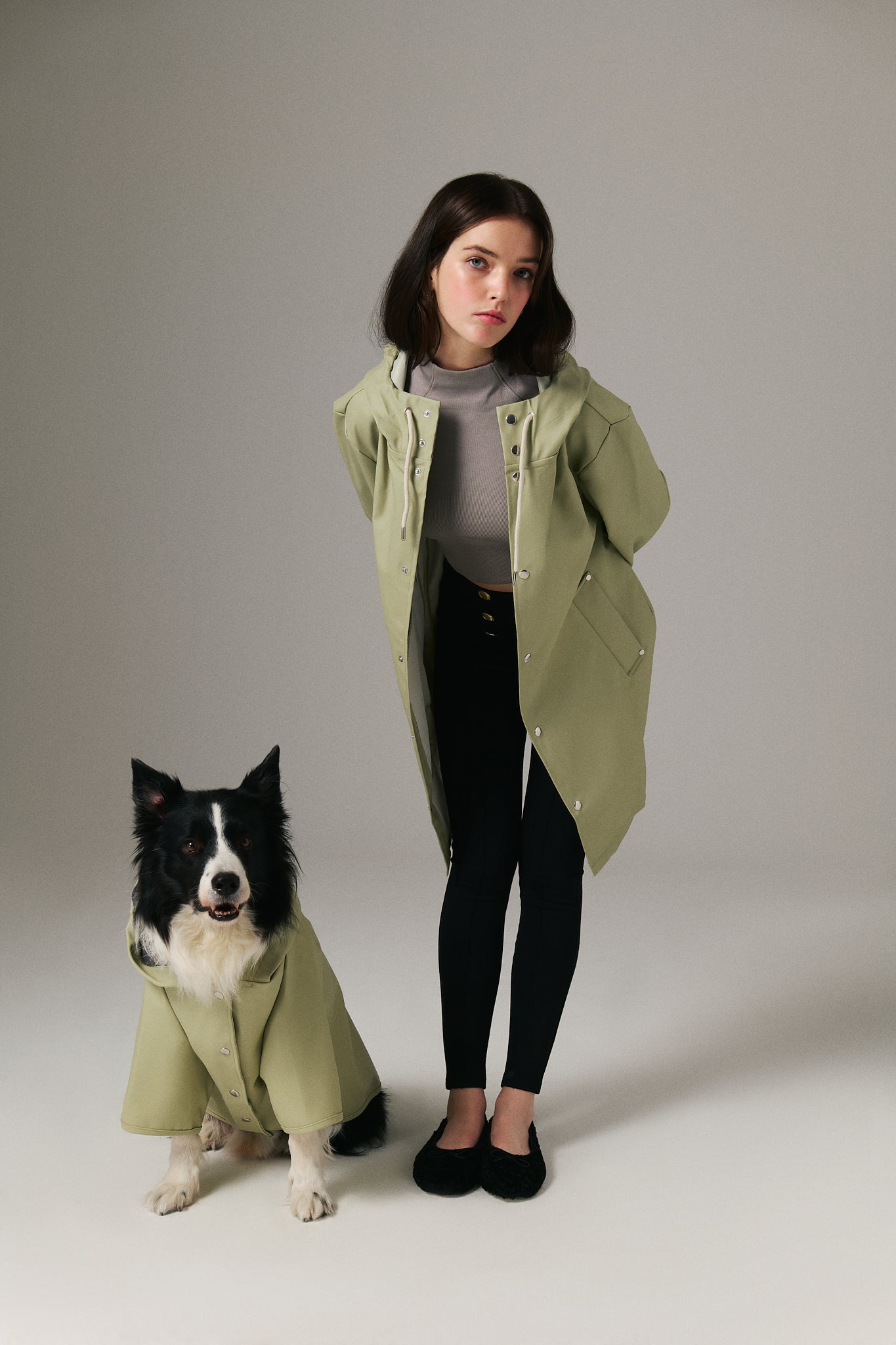 Matchy Raincoat - Pistachio Green