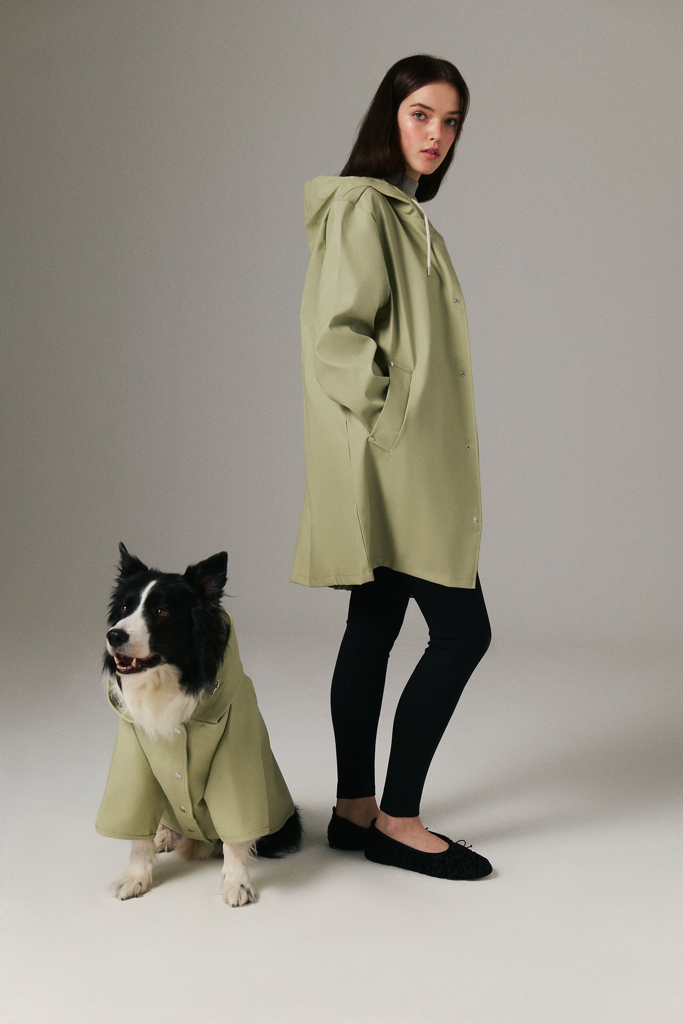 Matchy Raincoat - Pistachio Green