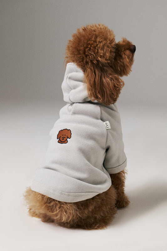 Poodle Köpek Hoodie - Gri