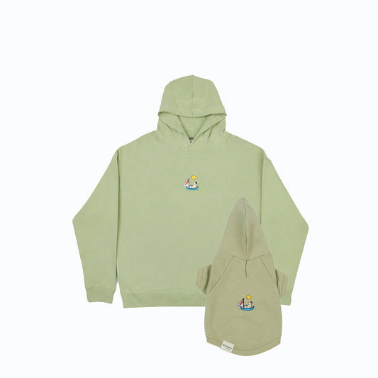 Bruno Flow Kombin Hoodie - Green Tea