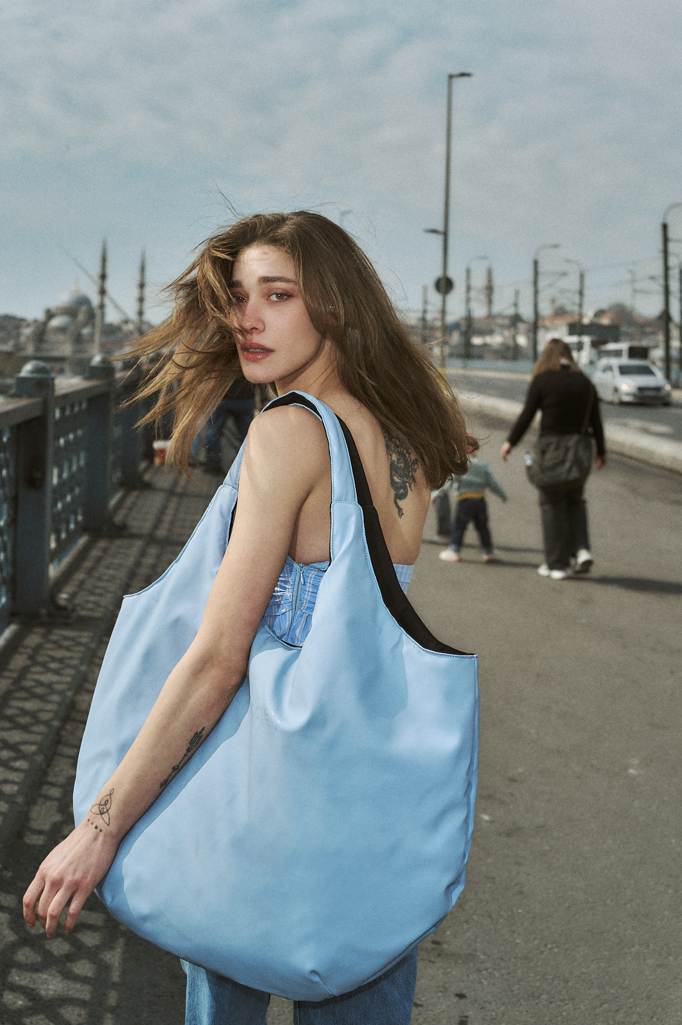 Oversize Market Bag - Cloud Blue