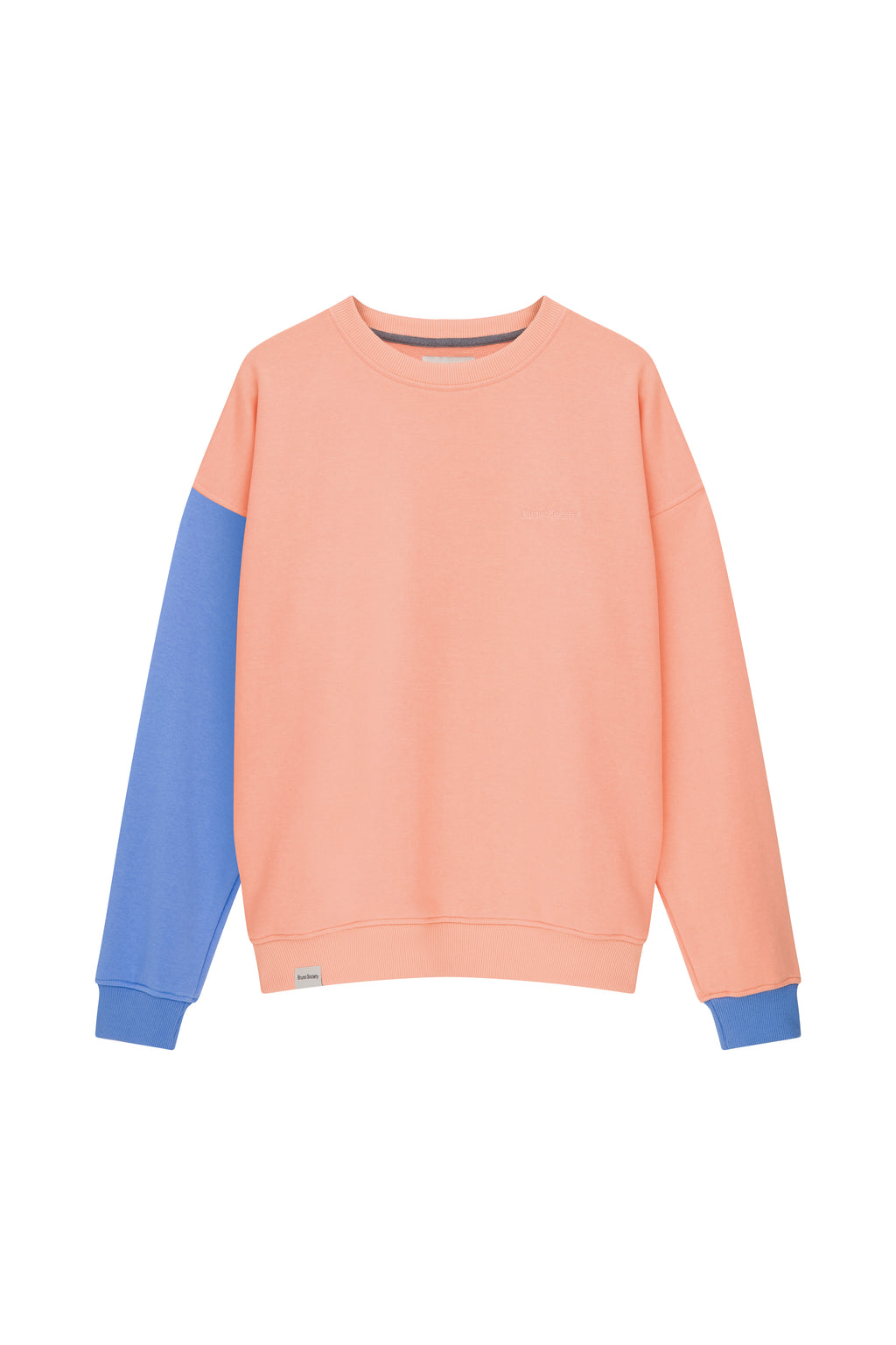 Kombin Sweatshirt - Şeftali/Mavi