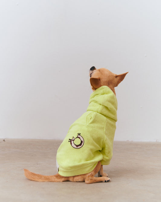 Köpek Havlu Hoodie - Lime