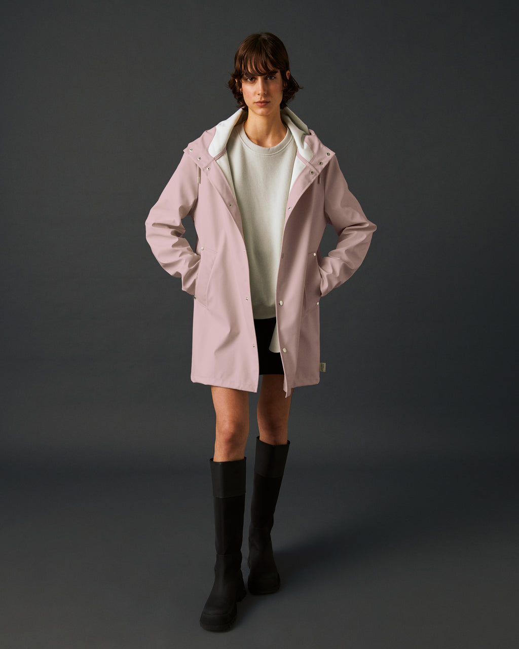 Bruno Signature Unisex Yağmurluk - Blush Pink