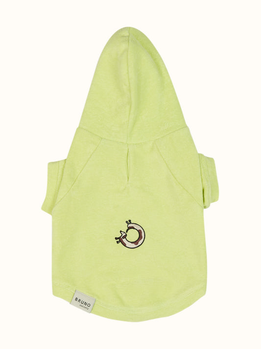Köpek Havlu Hoodie - Lime