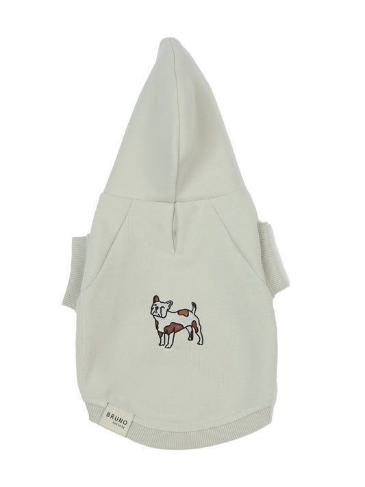Bulldog Köpek Hoodie - Gri